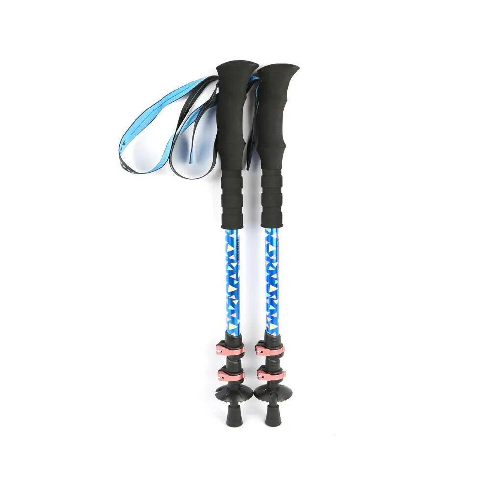Light Ultra- Anti-Shock Telescopic Trekking Poles With Anti-Skid Grip