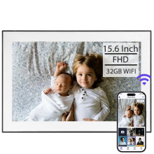 Smart WiFi 15.6'' Digital Photo Frame with 32GB Storage, 1920x1080 IPS FHD Touch Screen & Auto-Rotate
