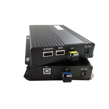 High-Definition 1080p DVI to Fiber Optic Converter with USB KVM Support