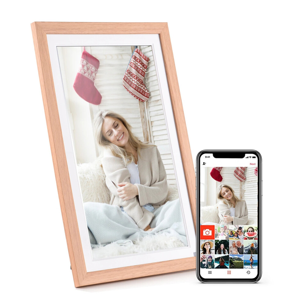 15.6-Inch Wifi Cloud Digital Photo Frame With 1920X1080 Ips Touchscreen, App Photo Sharing, And Backside Stand 7445046873851