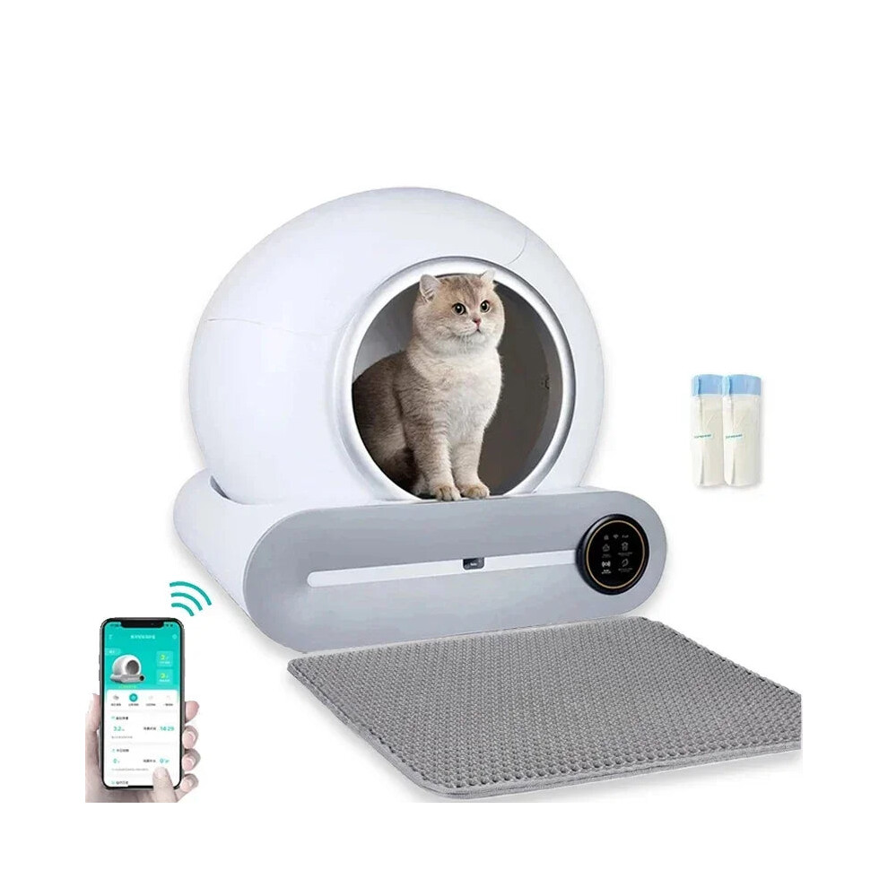 Automatic Self-Cleaning Cat Litter Box with Odor Elimination, App Control, and 65L Maximum Capacity - I for Large Cats-image-OPC-PMGHX7F-NEW