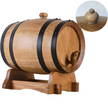 5L Oak Barrel Wine & Whiskey Fermentation Tank: Premium Wooden Container for Wine, Whiskey, and Vodka Storage