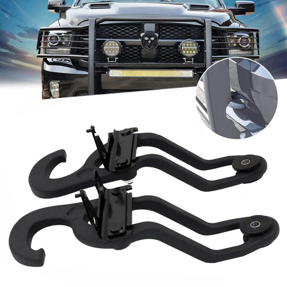 Heavy Duty Front Tow Hooks (2Pcs) For Dodge Ram 1500 (2009-2019) - Oem 68196982Aa Towing Trailer Hitch Receiver 744759349026