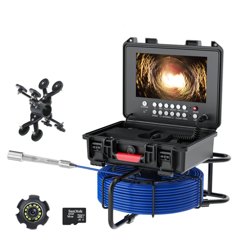 9M Sewer Inspection Camera With Dvr & Self-Leveling 512Hz Locator - Pipe Borescope & Drain Endoscope 313113048020