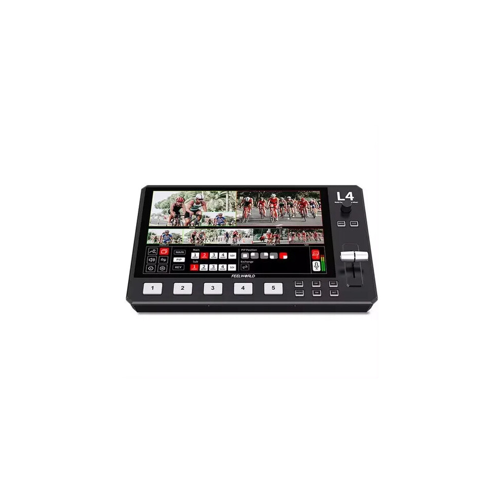 Feelworld L4 Hdmi-Compatible Video Switcher For Live Streaming, Photo Studio, And Camera Equipment 313048013049