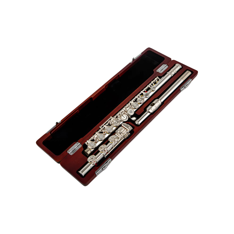 Premium Japanese Pearl Flute PF795RBE - Silver Plated, French Button, Split E Mechanism, B Foot, 17 Open Holes