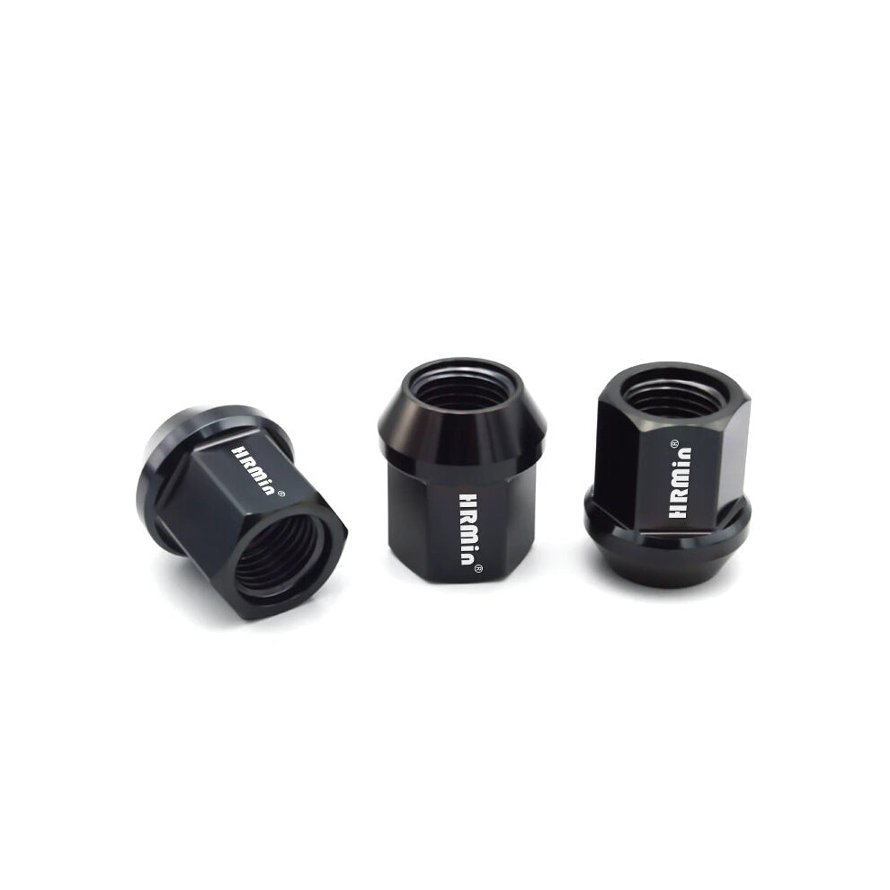 Hrmin Titanium Cone Seat Anti-Theft Wheel Lug Nut Set - Compatible With M12x1.5, M12x1.25, M14x1.5, M14x1.25mm Sizes 313094996921