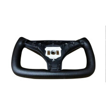 Custom Carbon Fiber & Leather Heated Yoke Steering Wheel for Tesla Model S/X (2014-2020)