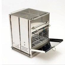 Compact Folding Wood Stove: Portable Outdoor Camping & BBQ Grill for Backpacking & Picnics