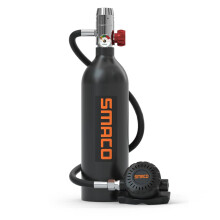 Compact 300bar 1L Scuba Diving Cylinder - 10-Minute Reusable Oxygen Tank for Underwater Adventures