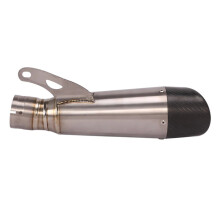 Premium Titanium Alloy Exhaust Link Pipe with Carbon Fiber Muffler for BMW S1000RR 2010-2014 & S1000R 2010-2016