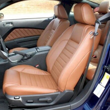 Premium Custom-Fit Nappa Leather Front Seat Covers for 2012-2014 Ford Mustang Coupe