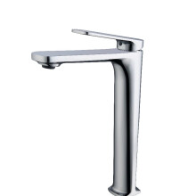 Modern Chrome Zinc Alloy Single Hole Bathroom Faucet - Sleek Silver Brass Hand Sink Mixer Tap