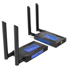 Long-Range 200m Wireless HDMI Extender 1080p AV Transmitter & Receiver Kit for Camera, PS4, Laptop, PC to TV/Monitor Streaming