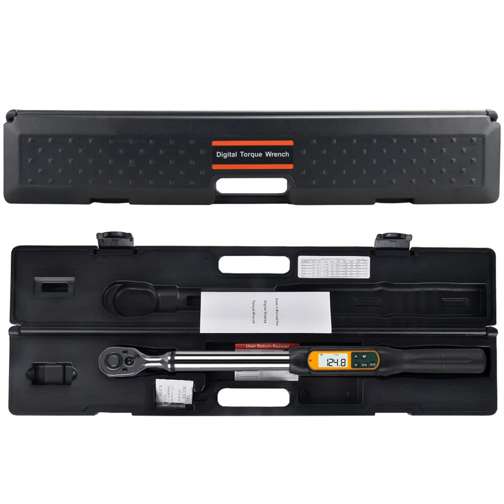 High Precision 3Rd Gen Digital Torque Wrench With Led & Buzzer Alerts - 135-340Nm Range For Car Repair 7445017527578