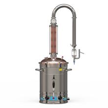CT Series Copper Cover Electric Hydrosol Essential Oil Distiller with Crystal Column and Mesh Still