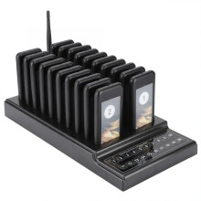 Wireless Paging Queue System - 20 Channel Restaurant Pager for Efficient Waitstaff and Customer Management
