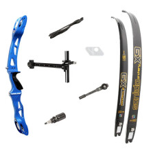 Sanlida Miracle X9 ILF Recurve Bow Kit - 25 Riser, Graphite Foam Limbs, BCY String & Complete Accessories for Target Archery