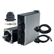 High-Performance 1kW Servo Motor 2500PPR, 4Nm, AC220V, 2500RPM with RS485 Drive & 3m Cables for CNC Routers