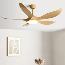 52-Inch Ceiling Fan with LED Light & Remote Control - 5 ABS Blades for Bedroom Comfort