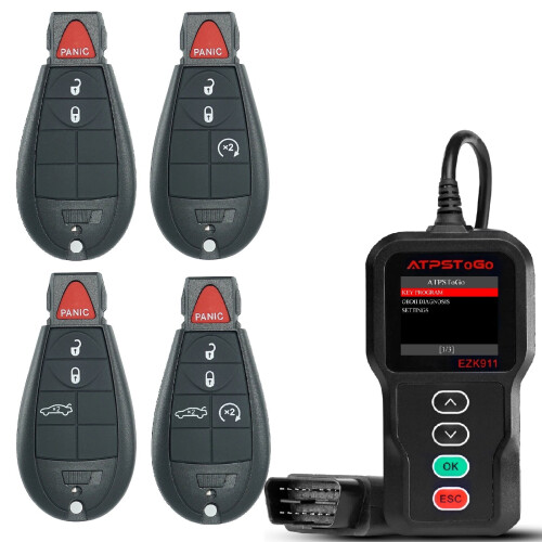 Replacement Remote Key Fob & Programmer for 2009-2013 Dodge Charger, Challenger, Durango & Chrysler 300 - Easy Programming Key Fob Solution