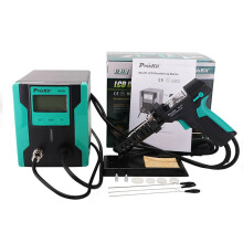 Pro'sKit SS-331H LCD Digital Desoldering Station - High Power Electric Soldering Suction Pump with Auto Sleep Vacuum Solder Gun