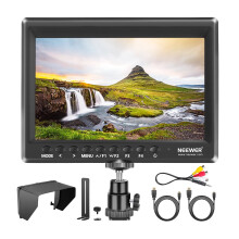 Neewer 7-Inch F100 HD Camera Field Monitor with IPS Display, 1280x800 Resolution, HDMI 1080p, Sunshade & Ball Head for DSLR Cameras