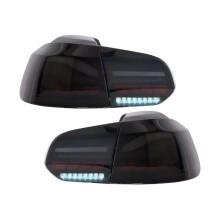 VW Golf6 MK6 R20 Achterlicht Montage (2008-2013) - Stromend Water Flikkerend Remlicht met Richtingaanwijzer