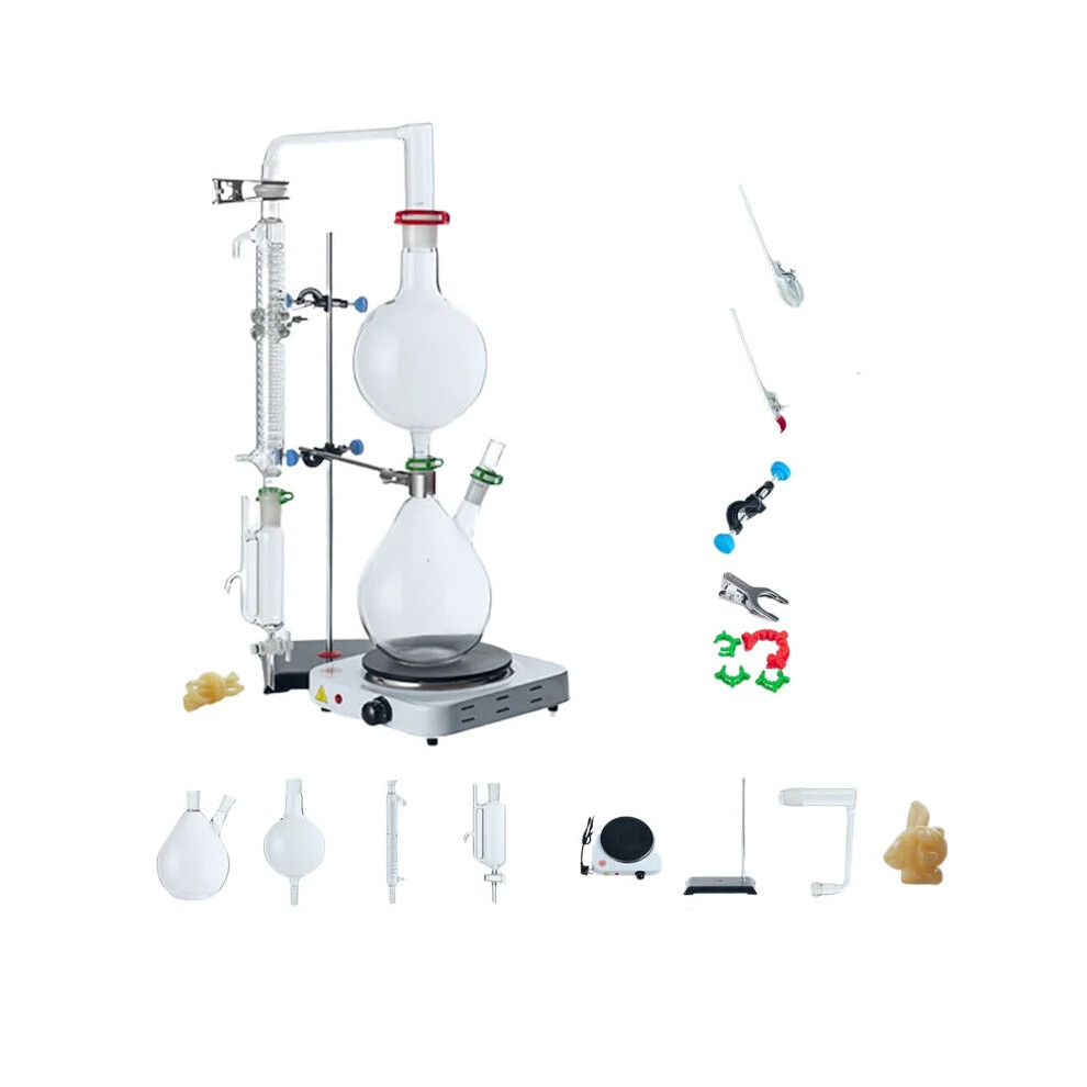 Versatile Essential Oil Extraction & Distillation Kit With Graham Condenser - 500Ml, 1000Ml, 2000Ml Capacity 7445018425484
