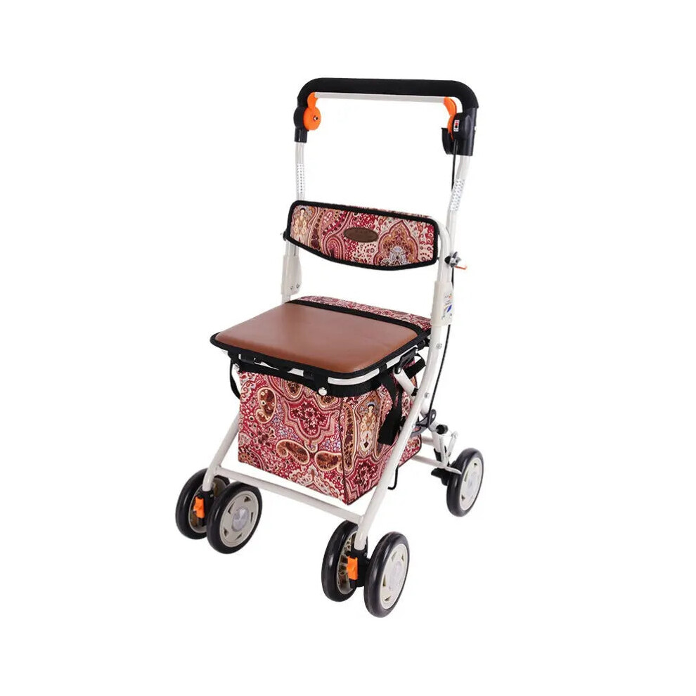 Foldable Portable Grocery Walker & Luggage Trolley for Seniors â Supports Up to 90kg