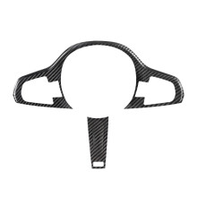 BMW Carbon Fiber Steering Wheel Trim Cover with Adhesive Tape