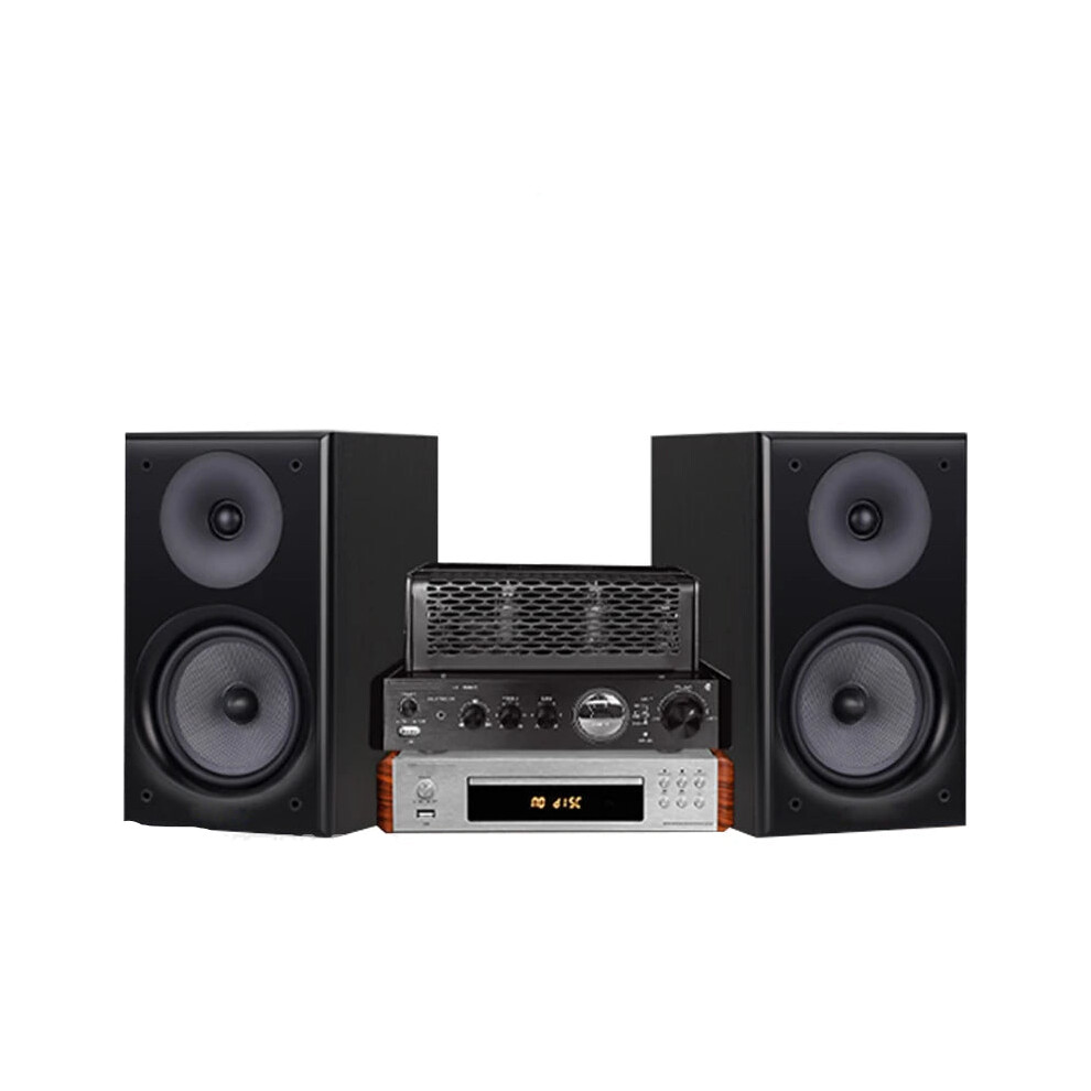 Smart Home Theater Combo: Bluetooth Speaker With Wooden Subwoofer & 3D Surround Sound, 150W Vacuum Tube Amplifier 7445056282247