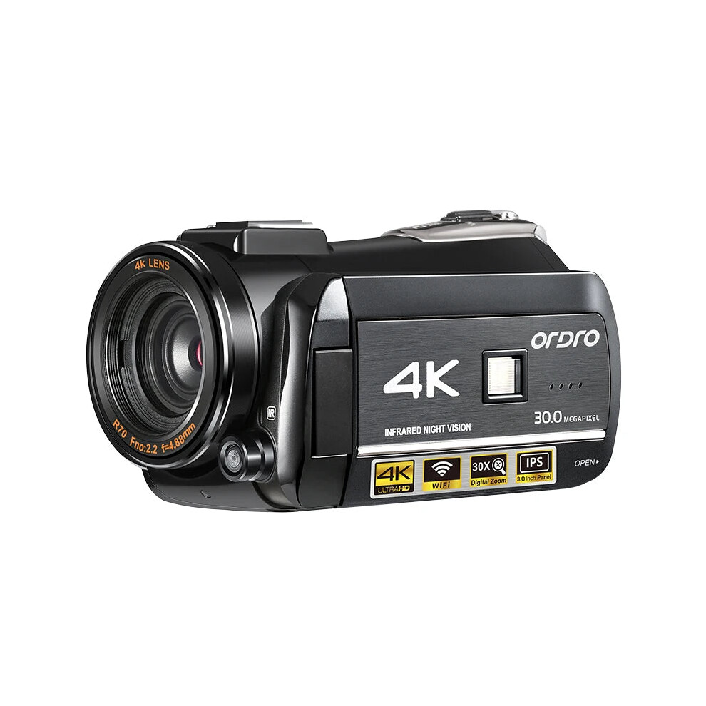 Ordro Ac3 4K Camcorder With 30X Digital Zoom & Infrared Night Vision Â Perfect For Youtube Vlogging And Professional Blogging 744759243171