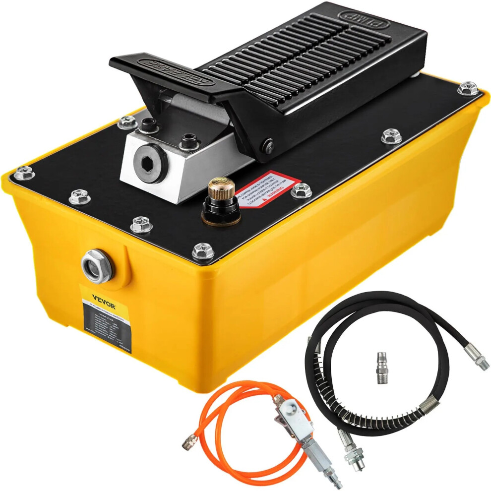 Heavy-Duty Air Hydraulic Foot Pump - 10,000 Psi With 0.6 Gal Reservoir For Rigging & Auto Repair 313053596513