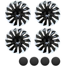 Tesla Model 3 Highland 2024 White Sword Shadow 18 Hubcaps - Set of 4 Wheel Covers & Rim Protectors