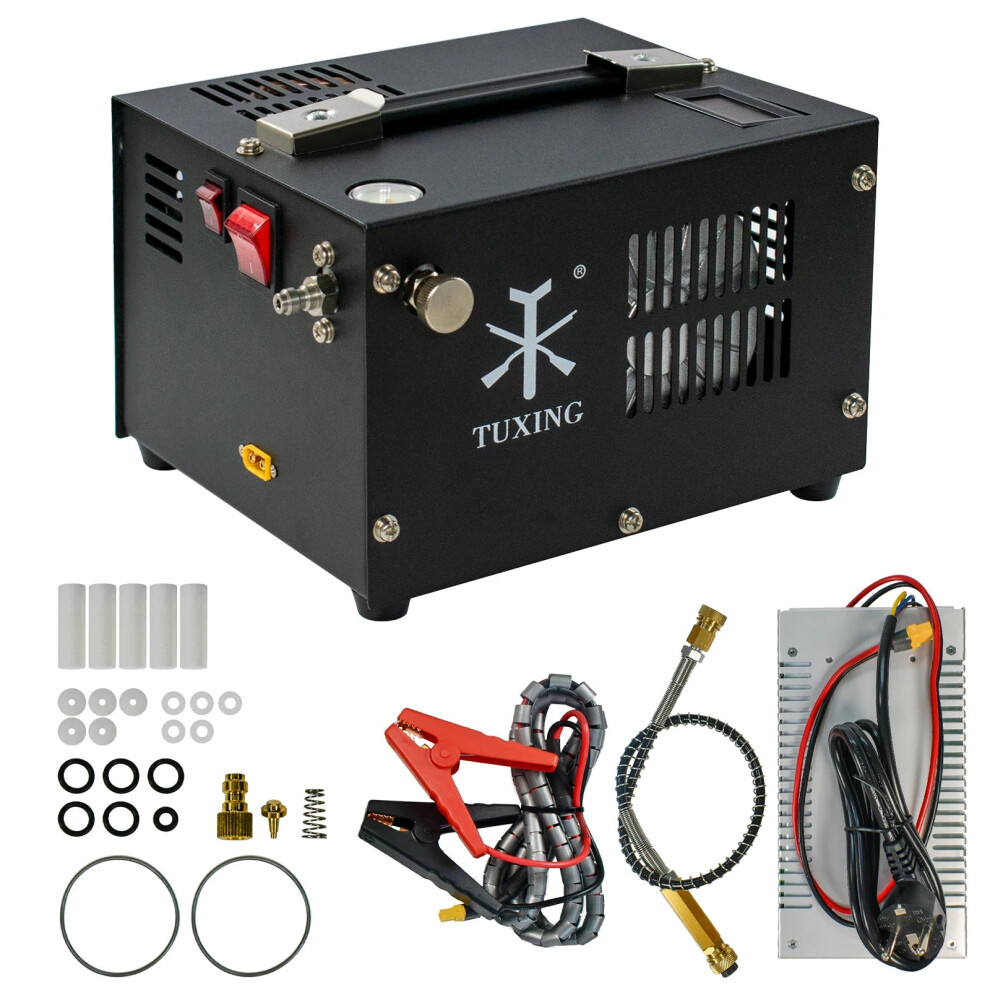 Tuxing 4500Psi Pcp Air Compressor With 12V Car Power Supply - High-Pressure 300Bar Pcp Compressor For Airgun Rifles & Diving (Model Txes061) 313020173105