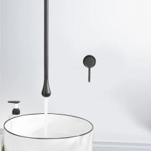 Solid Brass Ceiling-Mounted Water Drop Faucet for Bathroom Basin & Bathtub - Hot & Cold Mixer Tap