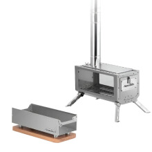 Compact Multi-Function Naturehike Desktop Firewood Stove with Detachable 1.8m Chimney for Winter Tent Heating, Cooking, Boiling, and BBQ
