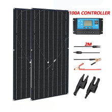 High-Power 2000W/4000W ETFE Flexible Monocrystalline Solar Panel for Home, Outdoor, Camping, Cars, Boats - 12V Battery Charger