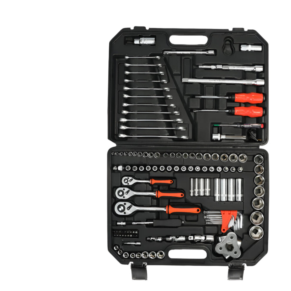 Comprehensive 122-Piece Car Repair Tool Set - Wrench, Screwdriver, Socket, And Hand Tools For Mechanical Workshops 313093174122