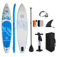 Versatile 3.5m Inflatable Stand-Up Paddle Board for Adults - Stable PVC Surfboard for Surfing, Racing, and Fishing