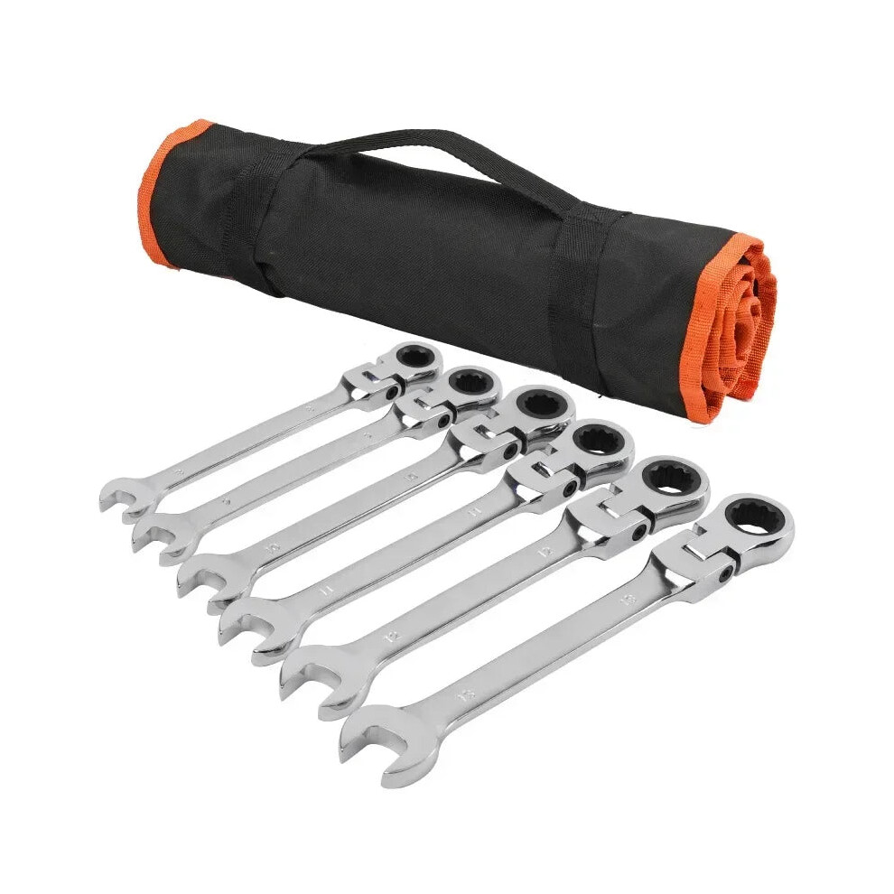 17-Piece Metric Ratchet Wrench Set - Chrome Vanadium Steel Torque Gear Spanner Kit 7445041539592