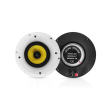40W Frameless Bluetooth Ceiling Speaker - 6.5 Inch Coaxial Flush Mount Stereo System for Indoor Audio