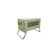 Compact Titanium Folding Stove: Portable Outdoor Wood-Burning Tent Stove for Hunting & Fishing