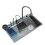 Smart Waterfall Kitchen Sink with Digital Display - Modern Multifunctional Single Bowl Design 1