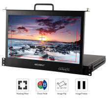 Feelworld SC173-HSD 17.3 Full HD 1RU Pull-Out Rack Mount Monitor for Broadcast Directors - 1920x1080 Resolution