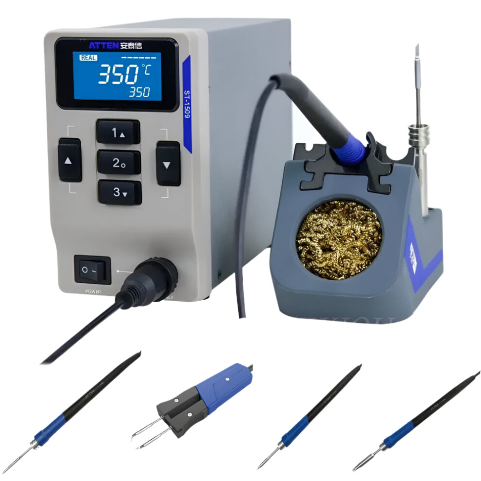 Atten St-1509 Dual Voltage Digital Soldering Station - Compatible With Multiple Soldering Tools 7445006117193