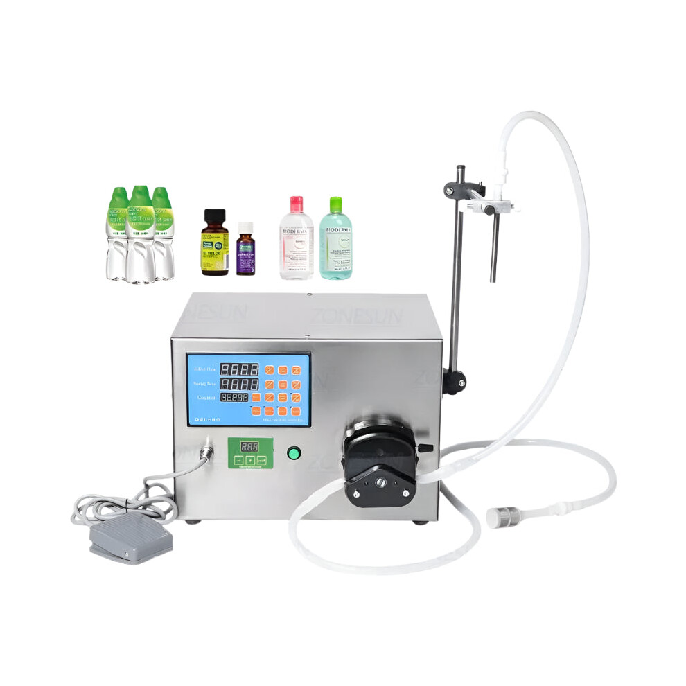 ZONESUN 12L Semi-Automatic Liquid Filling Machine for Perfume, Olive Oil, Water, Milk, Juice Bottles