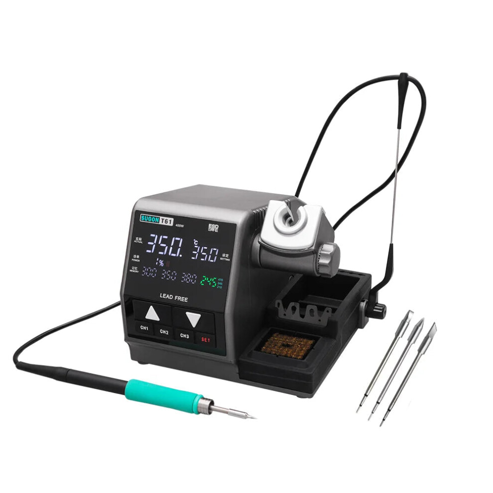 Sugon T61 400W Soldering & Rework Station With C470/245/210 Compatible Tips For Large Solder Joints 7445009825842