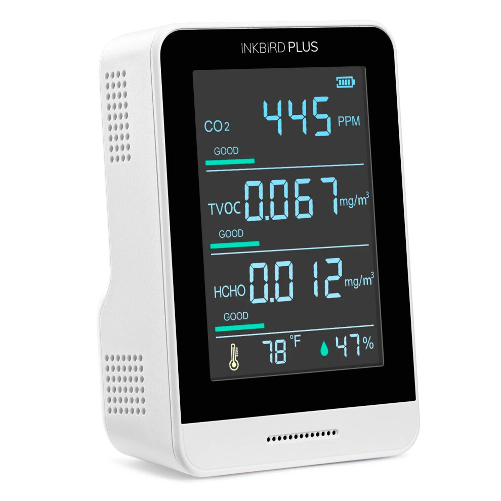 Inkbirdplus Ak3 Indoor Air Quality Monitor With Real-Time Formaldehyde Detection, Temperature & Humidity Sensor (350-2000Ppm) 744759174376